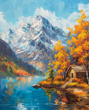 Paysage d’Automne au Bord du Lac