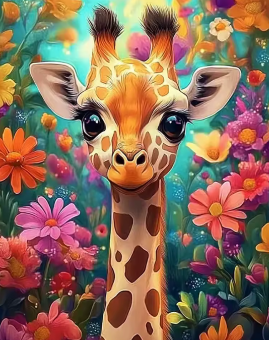 Petite Girafe Fleurie