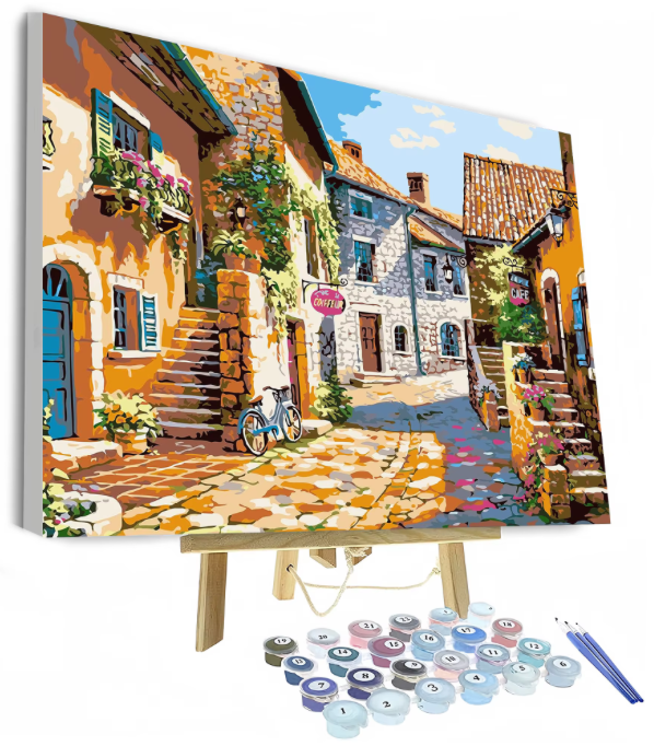 Peinture village en Espagne