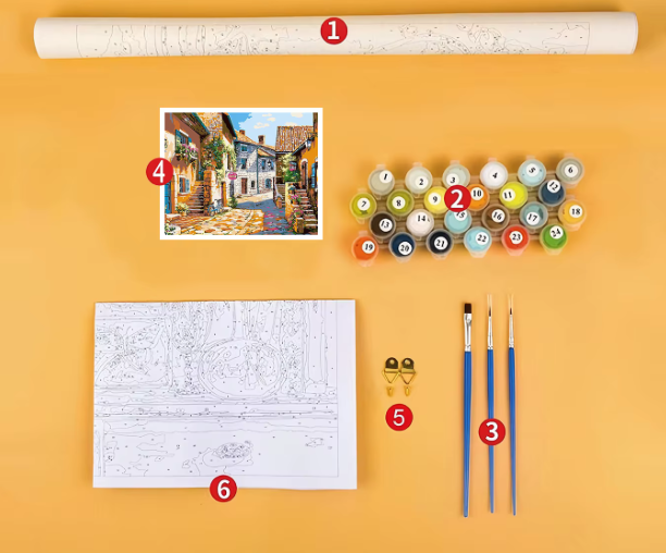 Peinture village en Espagne